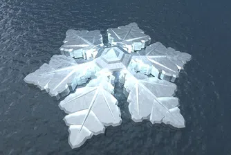 Плаващ хотел-снежинка в Норвегия