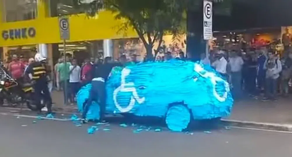 Ако паркираш на място за инвалиди в Бразилия (видео)
