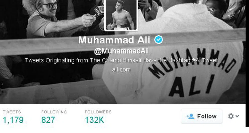 Мохамед Али се присъедини към звездите в Twitter