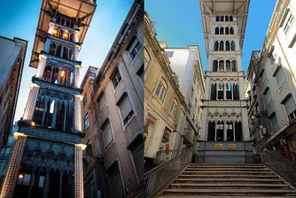 Невероятен асансьор на открито вози туристи в центъра на Лисабон