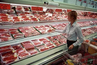 Бой за месо в хипермаркет