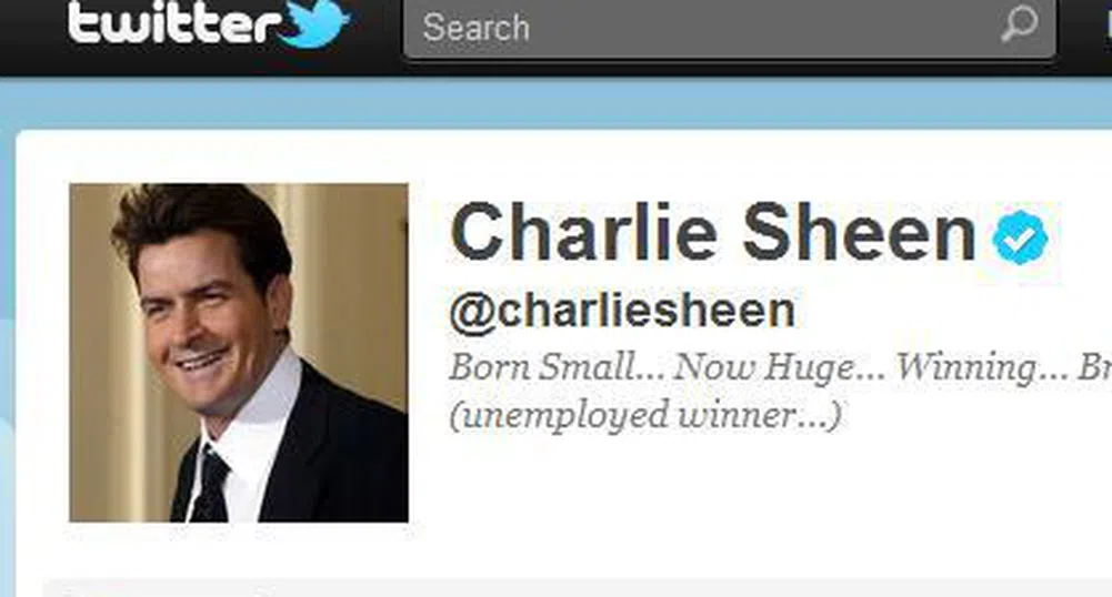 Чарли Шийн постави рекорд на Гинес в Twitter