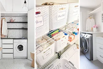 Седем идеи за по-спретнато перално помещение