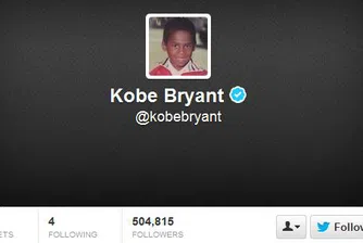 Коби Брайънт натрупа 500 000 последователи в Twitter за 2 дни