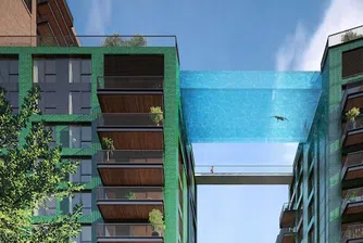 Този стъклен басейн в небето ще свърза две сгради в Лондон
