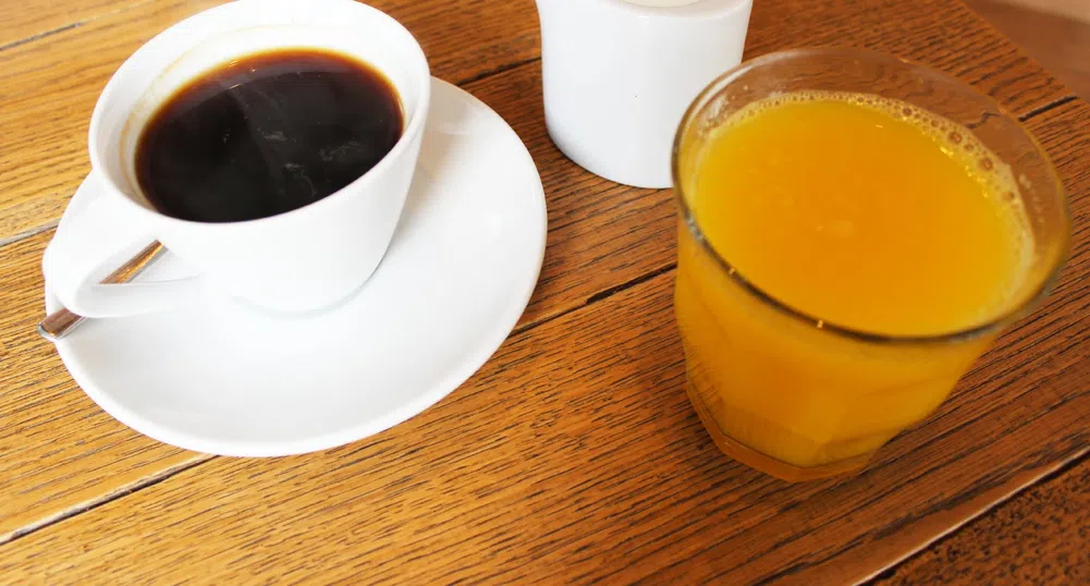 Портокалов сок вместо кафе