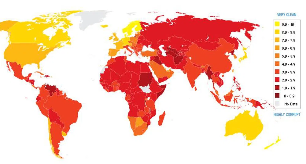 България – 86-та най-корумпирана страна в света