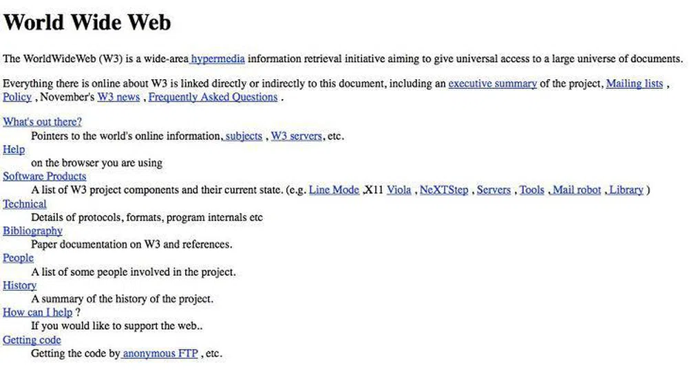 Как е изглеждал първият уебсайт?