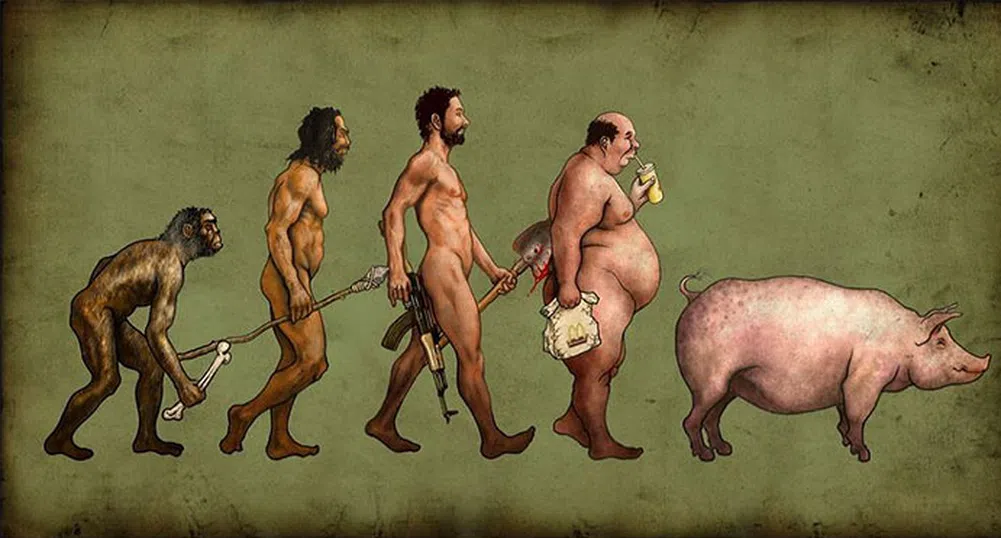 Човешката еволюция в няколко забавни карикатури