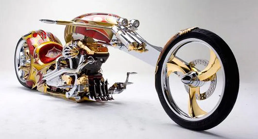Позлатен мотоциклет за 500 000 долара