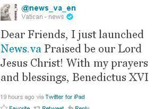 Папата пусна първото си съобщение в Twitter