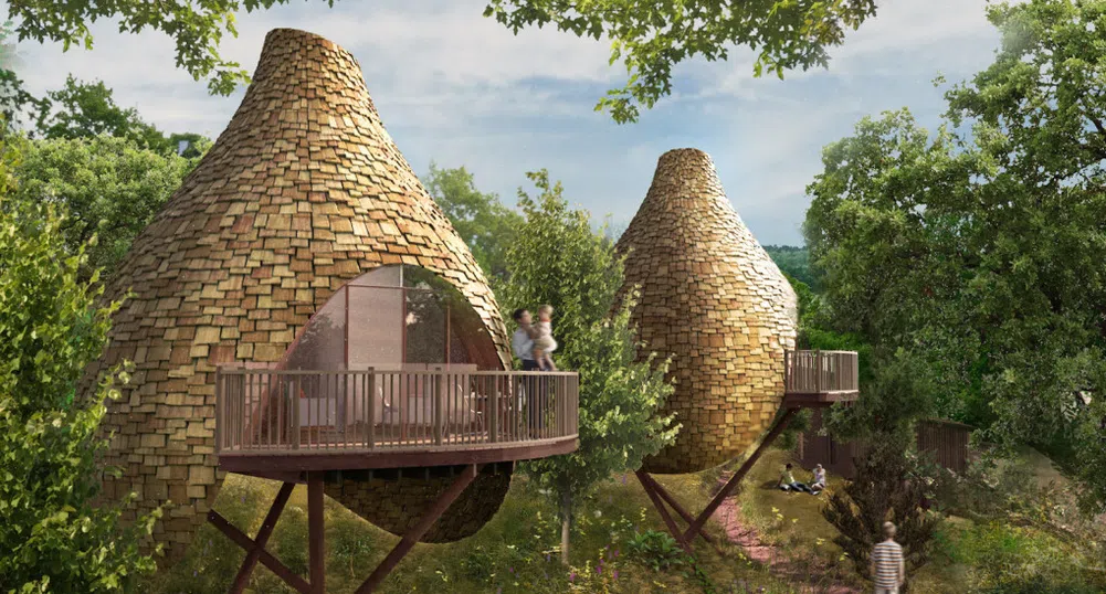 Удивителна колония от къщи на дърво за връзка с природата