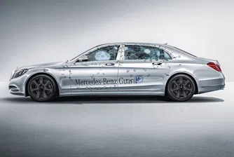 Как изглежда брониран Mercedes-Maybach след обстрел с автомат