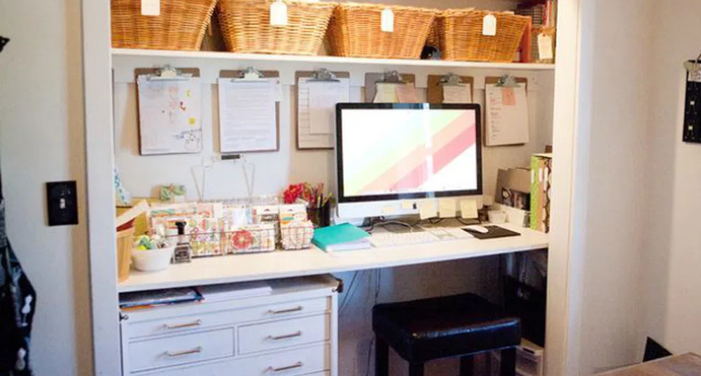 10 идеи как да превърнем килера в домашен офис