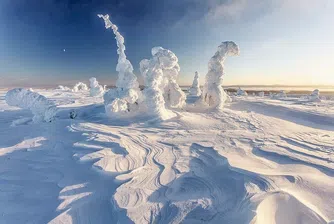 Зимни гледки от Лапландия
