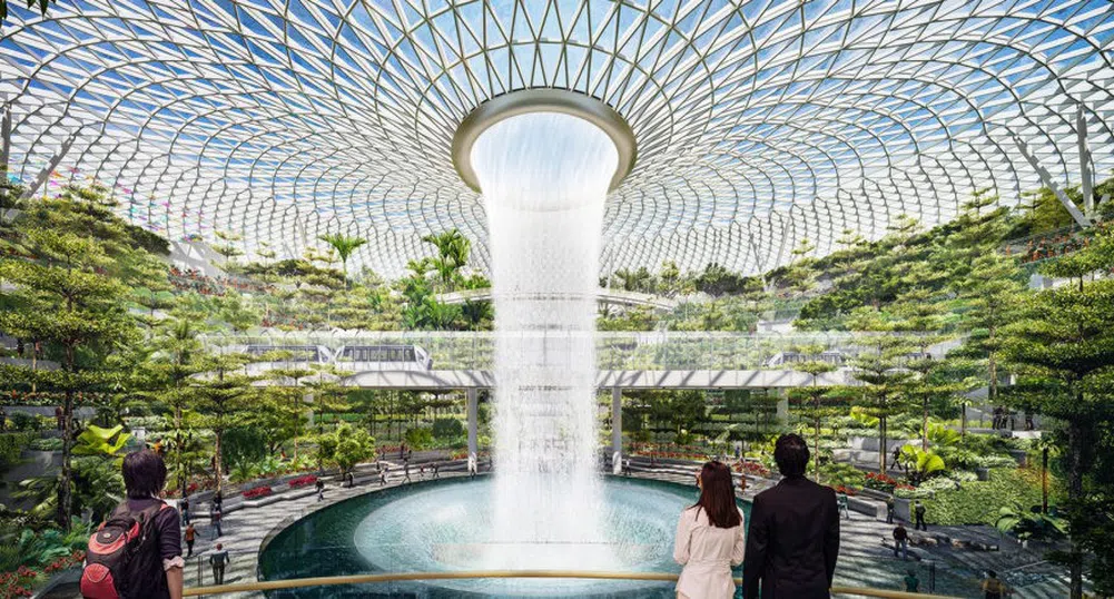 При вида на новото летище в Сингапур ти пада ченето