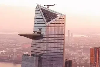 Супер адреналин: Да висиш от ръба на небостъргач на 387 метра над земята