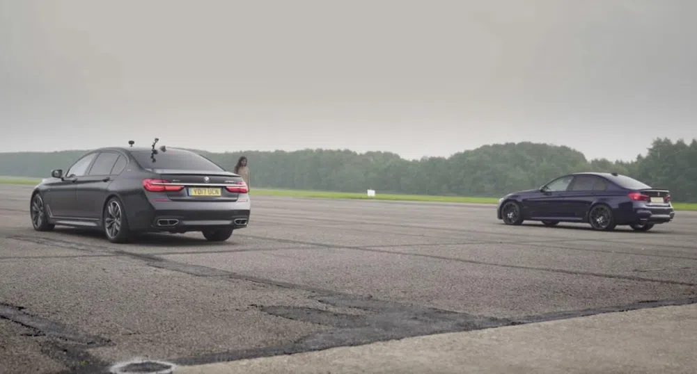 Най-бързият седан BMW 7 в битка с BMW M3