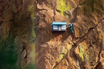 Този магазин се намира на 90 м над земята, в стръмна скала