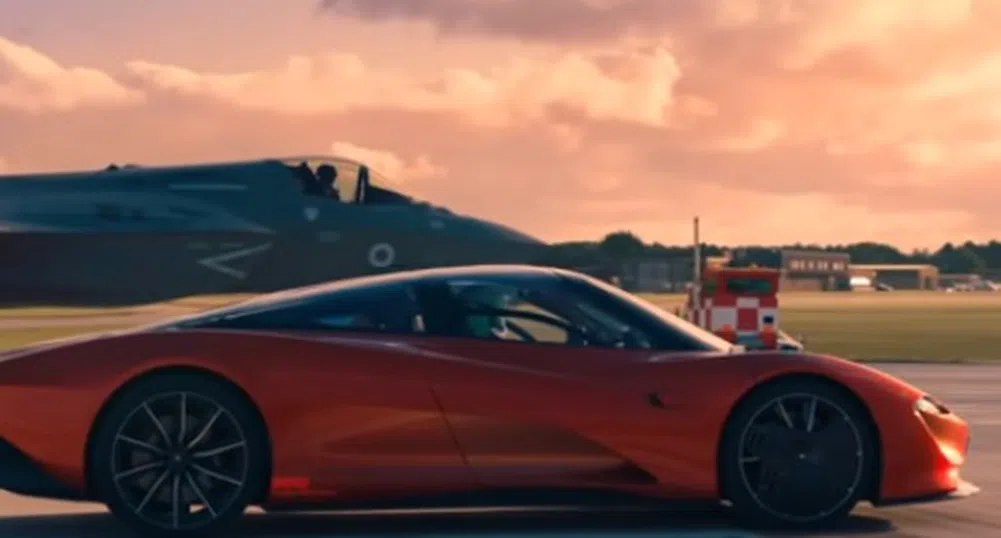 Кой е по-бърз - McLaren Speedtail или изтребител F-35? (видео)