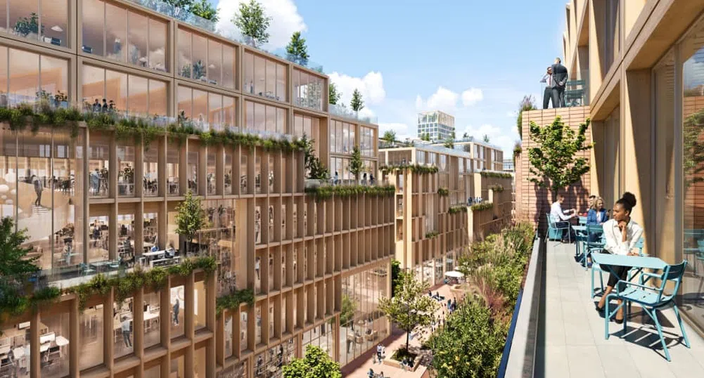 Най-големият дървен град изниква в Стокхолм