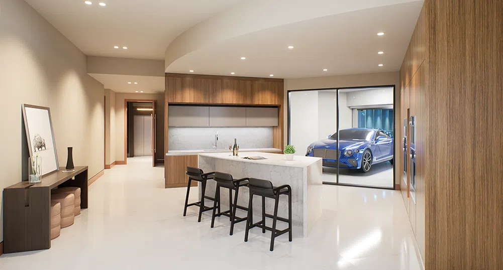 В гаража на свръхбогатите: Подово отопление, светлини, екран за $385 000