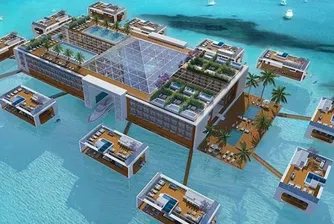 Плаващ петзвезден хотел в Дубай ще предлага подвижни луксозни вили (снимки)