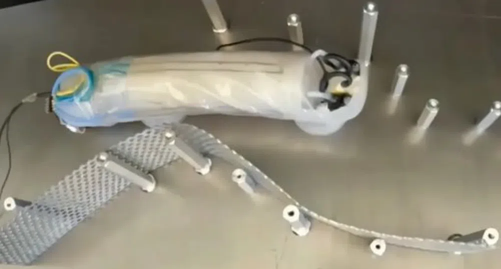 Робот-червей инспектира и ремонтира ракетни двигатели