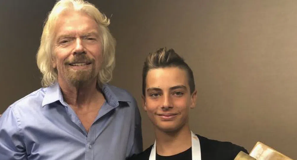 Този 13-годишен има своя компания, подкрепена от Ричард Брансън