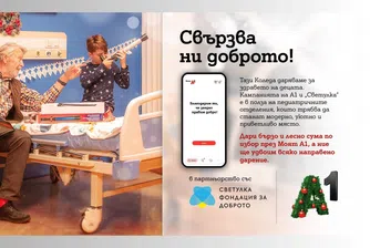 Стартира каузата „Свързва ни доброто: дари за децата и А1 ще удвои сумата“