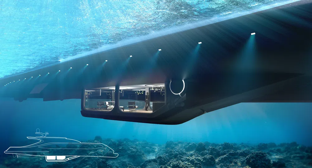 Cantharus - суперяхтата с впечатляващ подводен апартамент