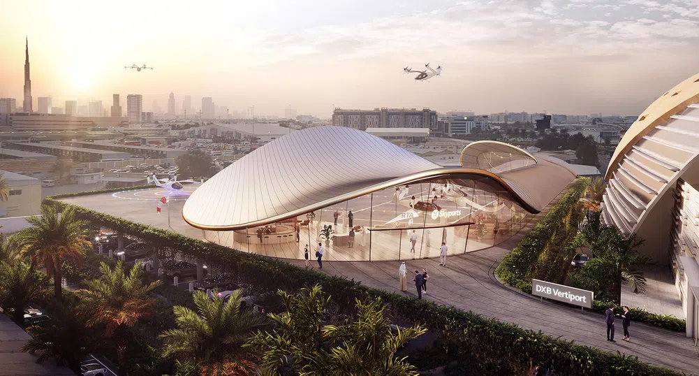 Поглед в бъдещето: Ето как изглежда терминалът за въздушни таксита в Дубай