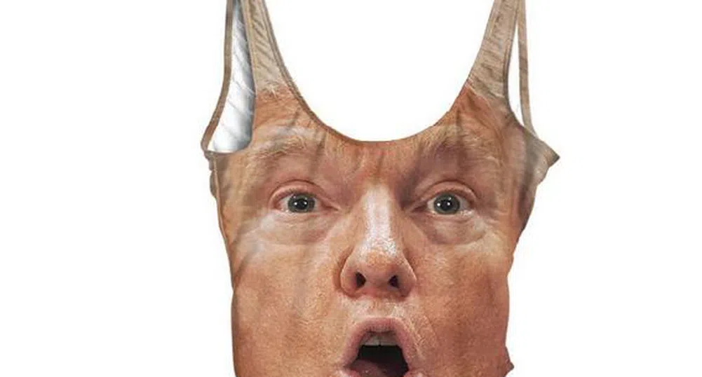 Бански костюм с шокирания Тръмп прави тялото ви велико отново