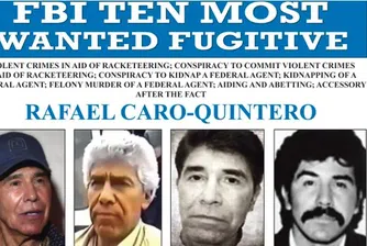 Известният наркобос Рафаел Каро Кинтеро бе арестуван в Мексико