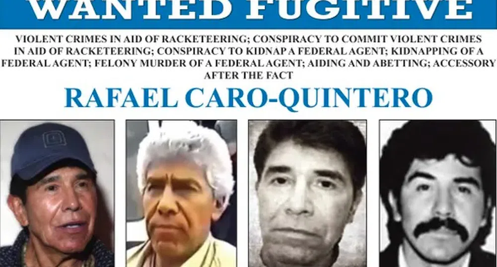 Известният наркобос Рафаел Каро Кинтеро бе арестуван в Мексико