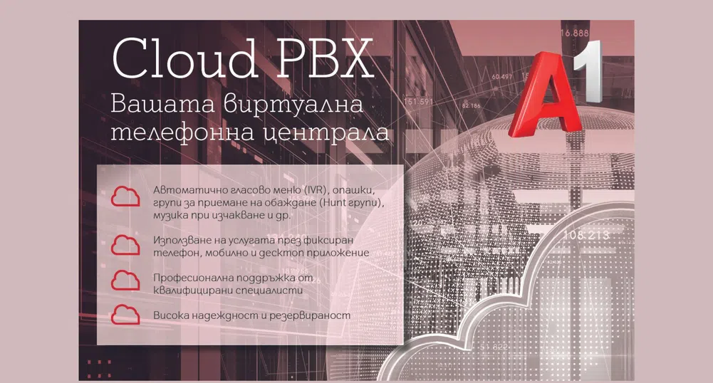 A1 Cloud PBX дава на бизнесa гъвкавост, мобилност и ефективна комуникация