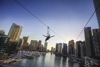 Полет с 80 км/ч между небостъргачи: новата въжена линия на Дубай