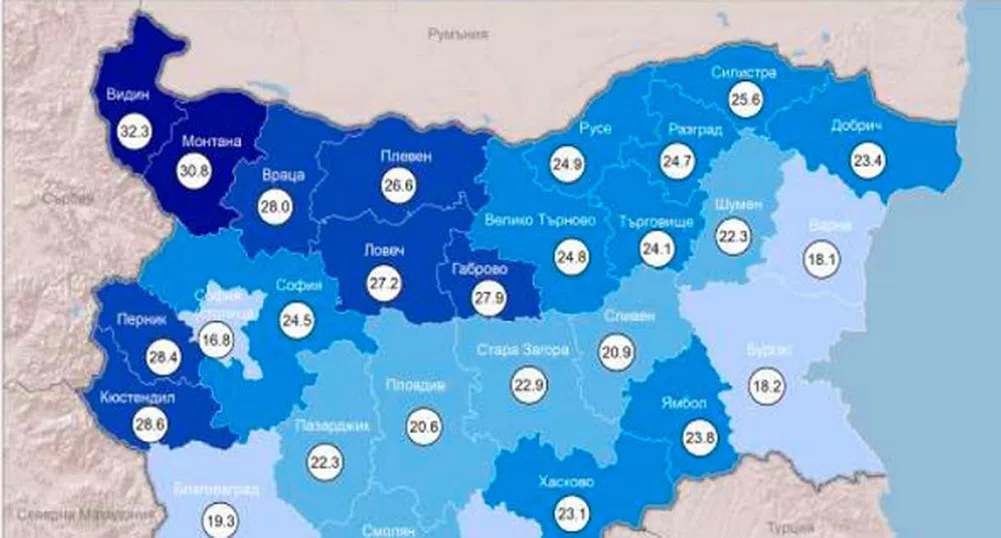 С колко намаля населението на България за година?