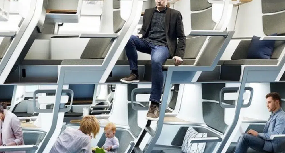Седалки на 2 етажа осигуряват повече място в самолета на бъдещето