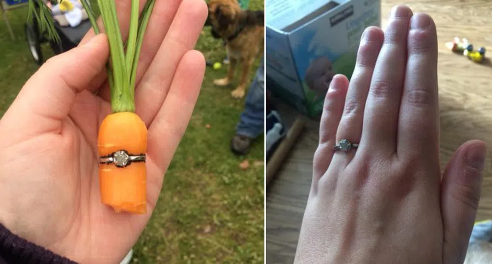Мъж предложи брак на приятелката си по уникален "морковен" начин