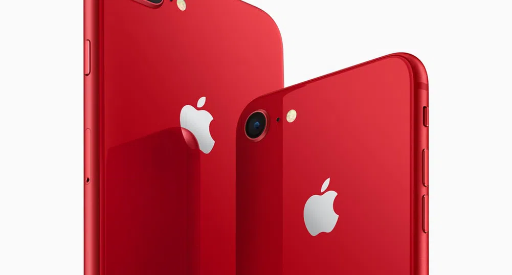 iPhone 8 и iPhone 8 Plus в червено предлага Мтел