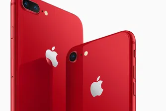 iPhone 8 и iPhone 8 Plus в червено предлага Мтел