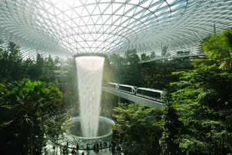 Най-доброто летище в света има дъждовна гора и басейн на покрива