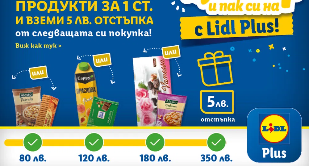 Три предимства за клиентите идват с Lidl Plus преди празниците