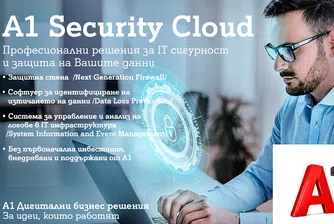 A1 Security Cloud помага на бизнеса да защити IT и мрежовата инфраструктура