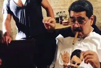 Президентът на Венецуела пирува в луксозен ресторант