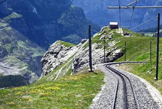 Айгерванд - жп гарата, издълбана в Алпите