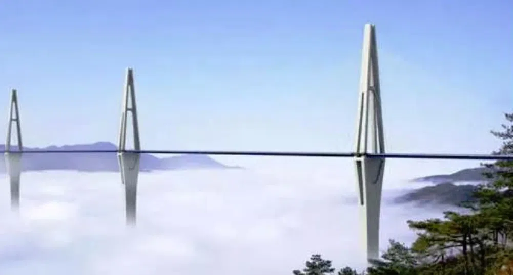 В Китай строят мост, по-висок от най-високата сграда в Европа