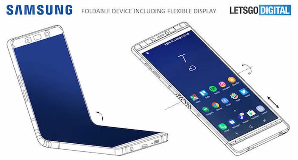 Samsung патентова телефон със странен дизайн