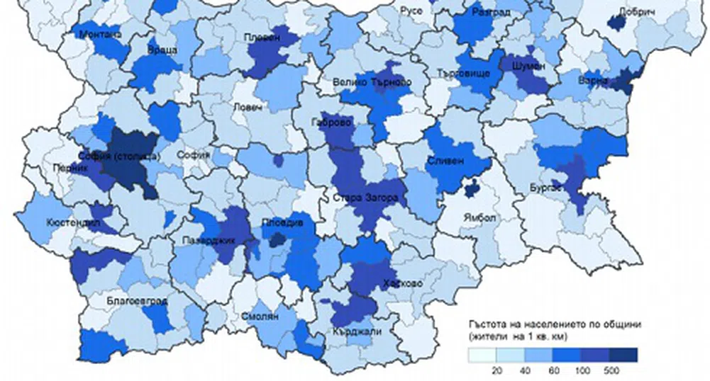 Най-малките и най-големите градове, общини и области у нас